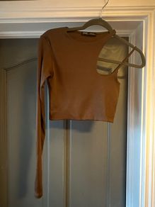 PULL&BEAR Brown Crop top Size M
