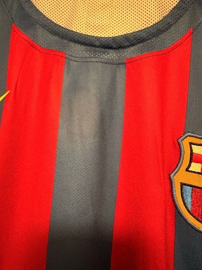 2006 Ronaldinho Barcelona Champions League Replica Retro Jersey
