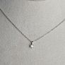 Natural Gray Diamond 0.136ct GWLAB Certified S925 Rhodium-Plated Pendant Image 4