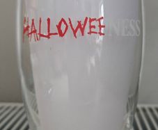 Rare Guinness Halloween glass