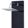 Shower Panel Unit Glass 25x44.6x130 cm Black Image 4