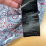 Pretty Green Mens Shirt XL Slim Fit - Blue\Red Print Floral Paisley Short Sleeve Image 9