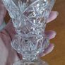 A pair of magnificent diamond-cut crystal vases. Image 5