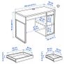 Ikea Micke White Desk, Chair & Lamp Image 8
