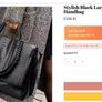 Stylish Black Large Capacity Faux Leather Handbag - BRAND NEW Image 3