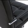 PU Leather Office Chair, Swivel Computer Chair with Arm, Wheels, Adjustable Height, Mid Back, Black Image 8