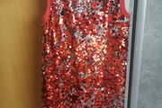 Red cequined dress 8-9y