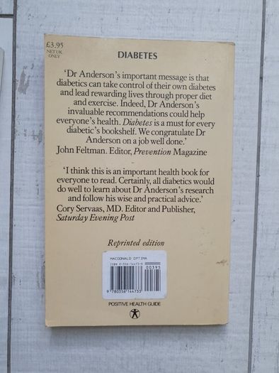 Diabetes : A Practical New Guide to Healthy Living by James W. Anderson