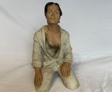 . Fernandez Figurine - Romantic Couple with Red Rose - Capodimonte Style - Signed