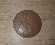 Great Britain UK 1920 One Penny George V Coin - free standard postage