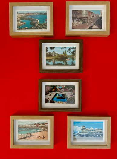 Framed Vintage Irish Postcard Collection