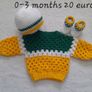 Handmade baby cardigan sets 0-3 months Image 2