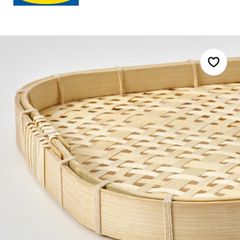 2 IKEA Bamboo trays new stackable