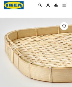 2 IKEA Bamboo trays new stackable