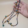 Vintage Tribal Lapis, Coral & Amber Ethnic Necklace with Turquoise Drops Image 7