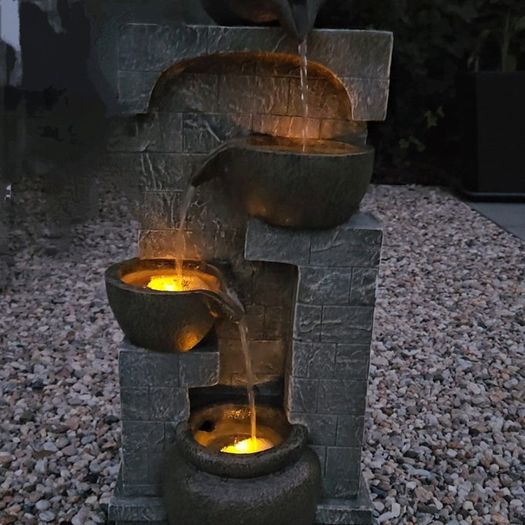 Home Garden Water Solar Fountain with Light