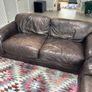 Two Italian leather 3 seater sofas Image 3