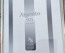 Argento 925/1000 Sterling Silver 7 x 9 inches Picture Frame-Handmade in Italy