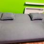 Light grey foldable sofa Image 2