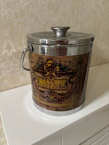 Vintage 1970s Old World Map Ice Bucket Typvs Orbis Terrarvm