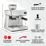 NEW SALE | Barista Max Espresso Machine | Latte & Cappuccino Coffee Maker with Integrated Bean Grinder & Steam Wand | 2.8 L Water Tank | 15 Bar Italian Pump Image 4