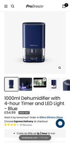 ProBreeze dehumidifier 1000ml