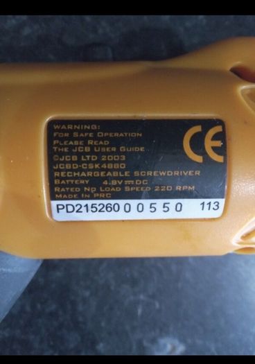 JCB rechargeable screwdriver