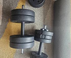 Adjustable Dumbbell Set + Free Foam Roller / Mat
