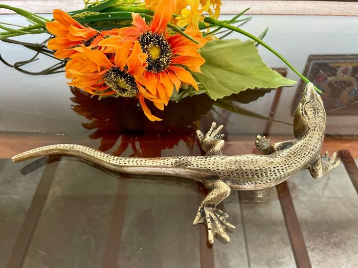 Peerage Brass Lizard Post War 1950s 25 cm