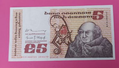 Irish 1979 "Scotus"  Five pound banknote in Uncirculated condition