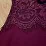 Burgundy sleeveless lace top Image 5