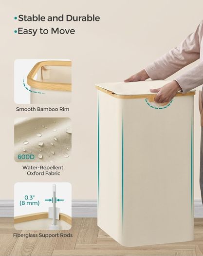 Large 3 Section Laundry Hamper - New/Unused