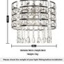 Chrome Ceiling Light Shade Cylinder Shape with Clear Acrylic Crystals 26cm x 30cm, Lampshades for Ceiling Lights & Floor Lamps, Lamp Shades for Bedroom, Living Room, Kitchen, Hallway (FREE POSTAGE) Image 4