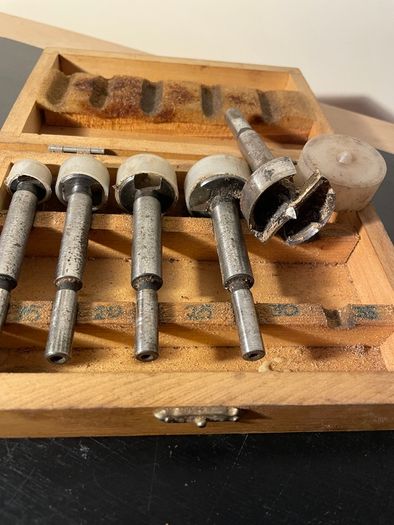 Vintage woodworking drill bit set 15mm-35mm
