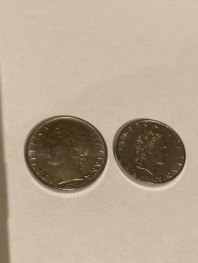 Italy 100 and 50 Lire small size