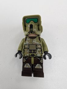 100% Lego Clone Scout Trooper, 41st Elite Corps (Phase 2) - Kashyyyk Camouflage, Scowl