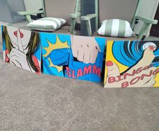 Set of 3 Vintage IKEA "SOLMYRA" Pop Art Wall Pictures