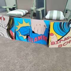Set of 3 Vintage IKEA "SOLMYRA" Pop Art Wall Pictures