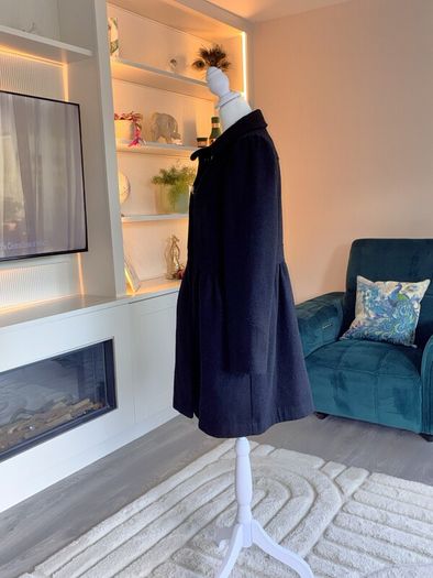 Ladies Black Peplum Coat from H&M Size: UK 12 / EU 40