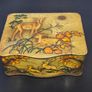 Deer Fawn Embossed Biscuit Tin Vintage Antique Collectable Retro Lidded Image 2