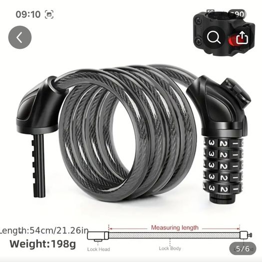 Bike Lock 5 digit