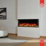 Electric Fireplace LEA - Electric 3-in-1 Fireplace with Panoramic View, Heater, 3D Flame Effect, 12 Flame Colors, Remote Control Image 2