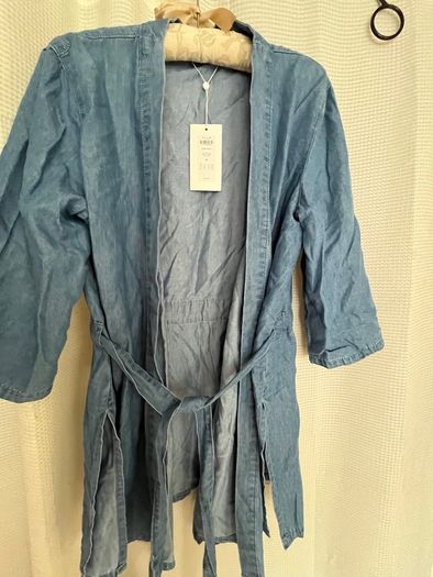 New Denim Kimono Style Jacket with tie Belt