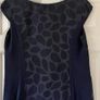 Ladies Navy Linen Mix Top , Made in Italy Image 4