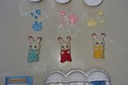Sylvanian families triplet care set rabbit babies