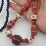 Antique Venetian Style Mix Glass Beads Necklace Image 7