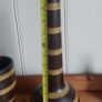 Fabulous Pair of Large Ceramic Vases in the Style of Wood, One Conical in Shape, the other Gourd-Shaped, Both in Excellent Condition Image 10