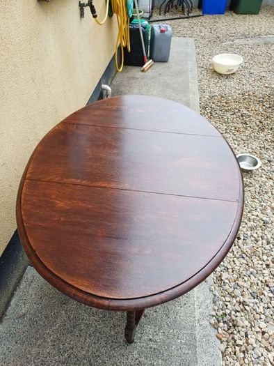 Antique Solid Oak Gateleg Drop Leaf Table