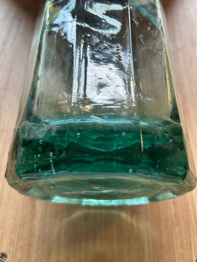 Chunky Green Panel Glass Pasta Jar