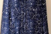 Ladies Navy Sheer Blouse by Saint Tropez